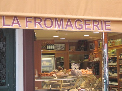 Photo of a French cheese shop